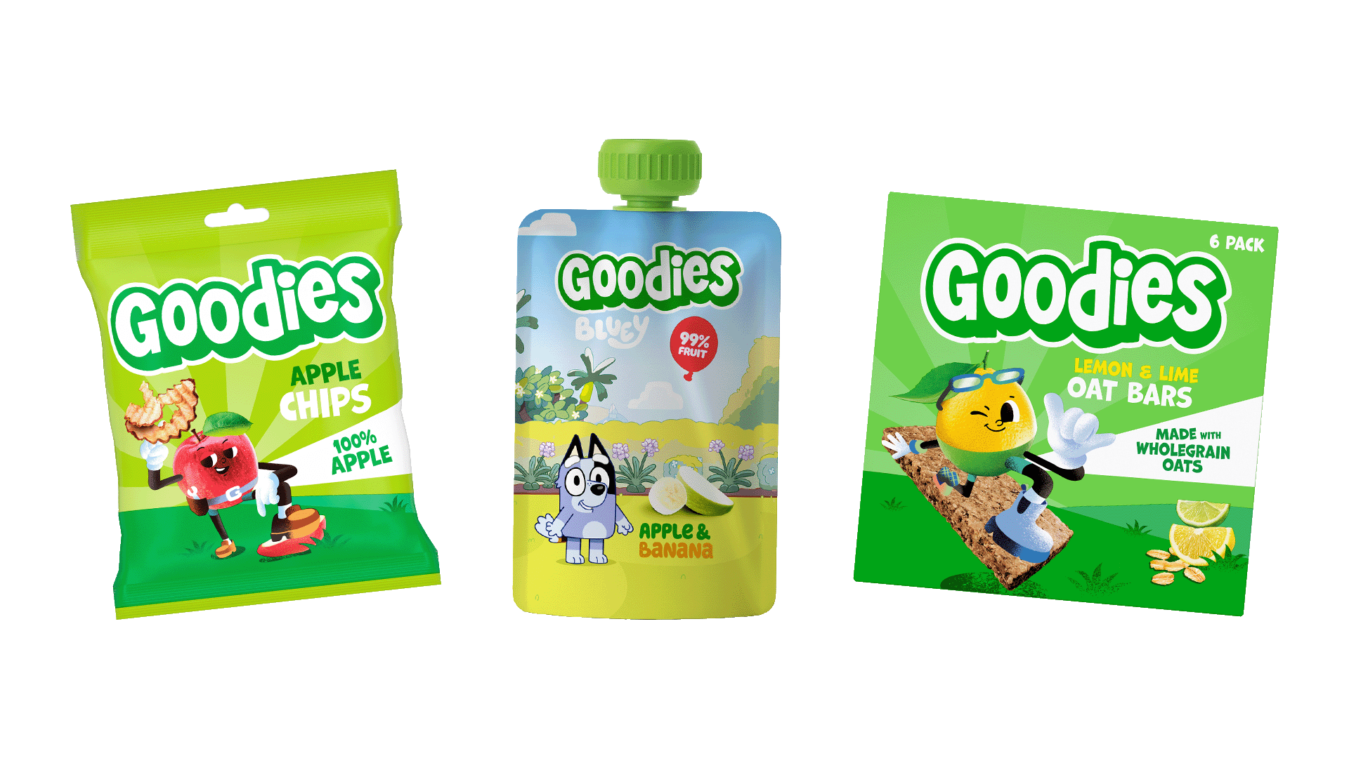 Goodies Banner with Apple Chips and Pouches