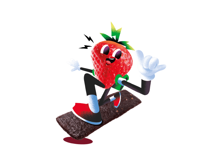 Stormy on a fruit bar slide