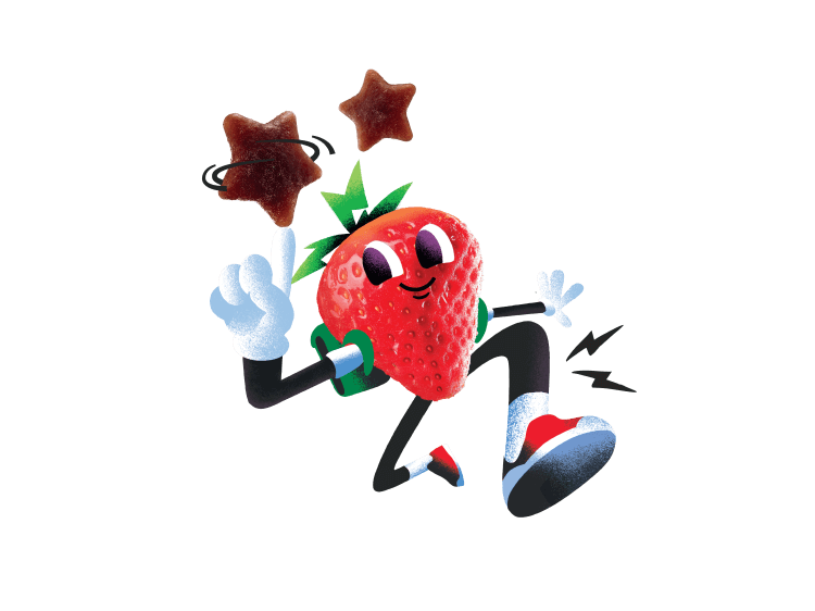 Stormy with fruit gummy stars