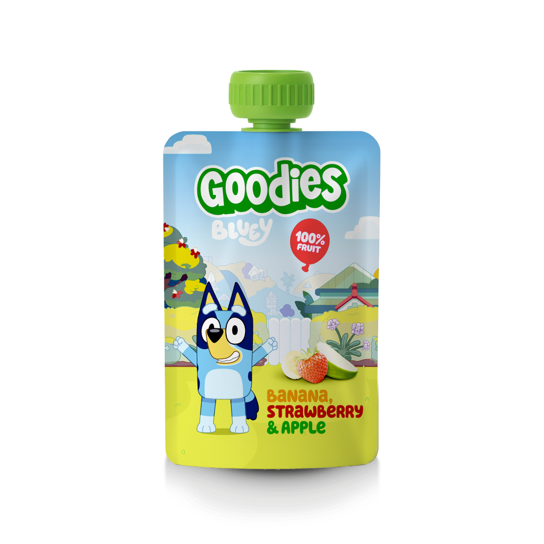 Goodies Bluey Banana, Strawberry & Apple