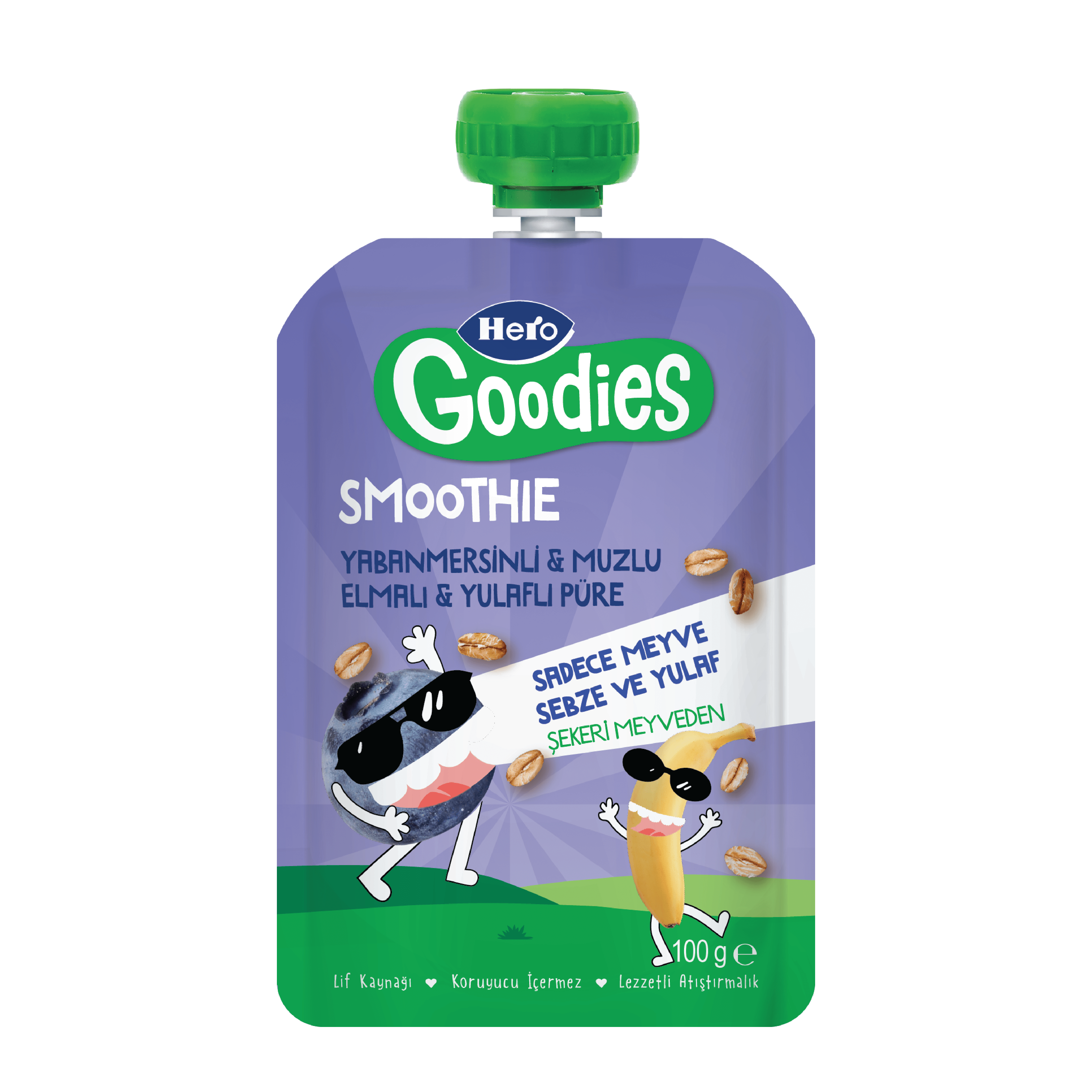 Yabanmersini Muz Elma Yulaf Meyveli Karışım