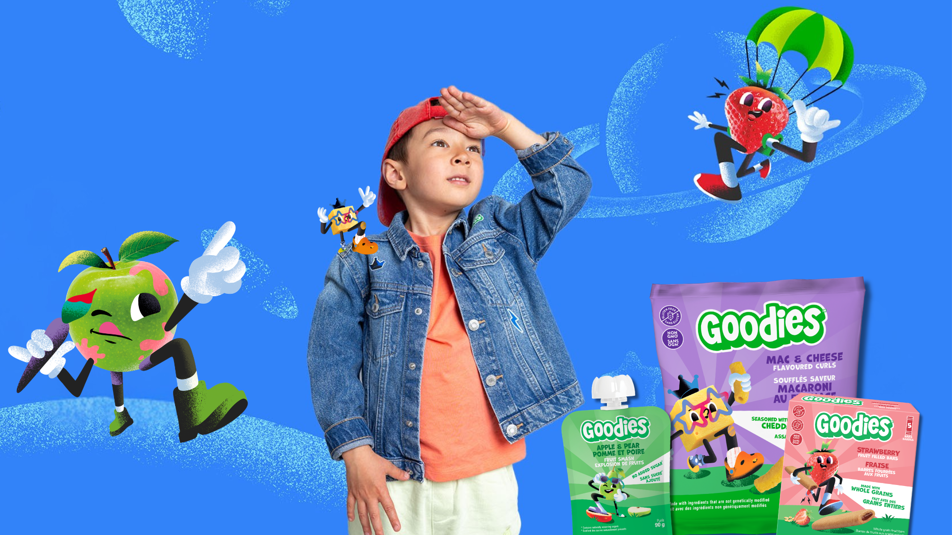 Goodies snacks with characters