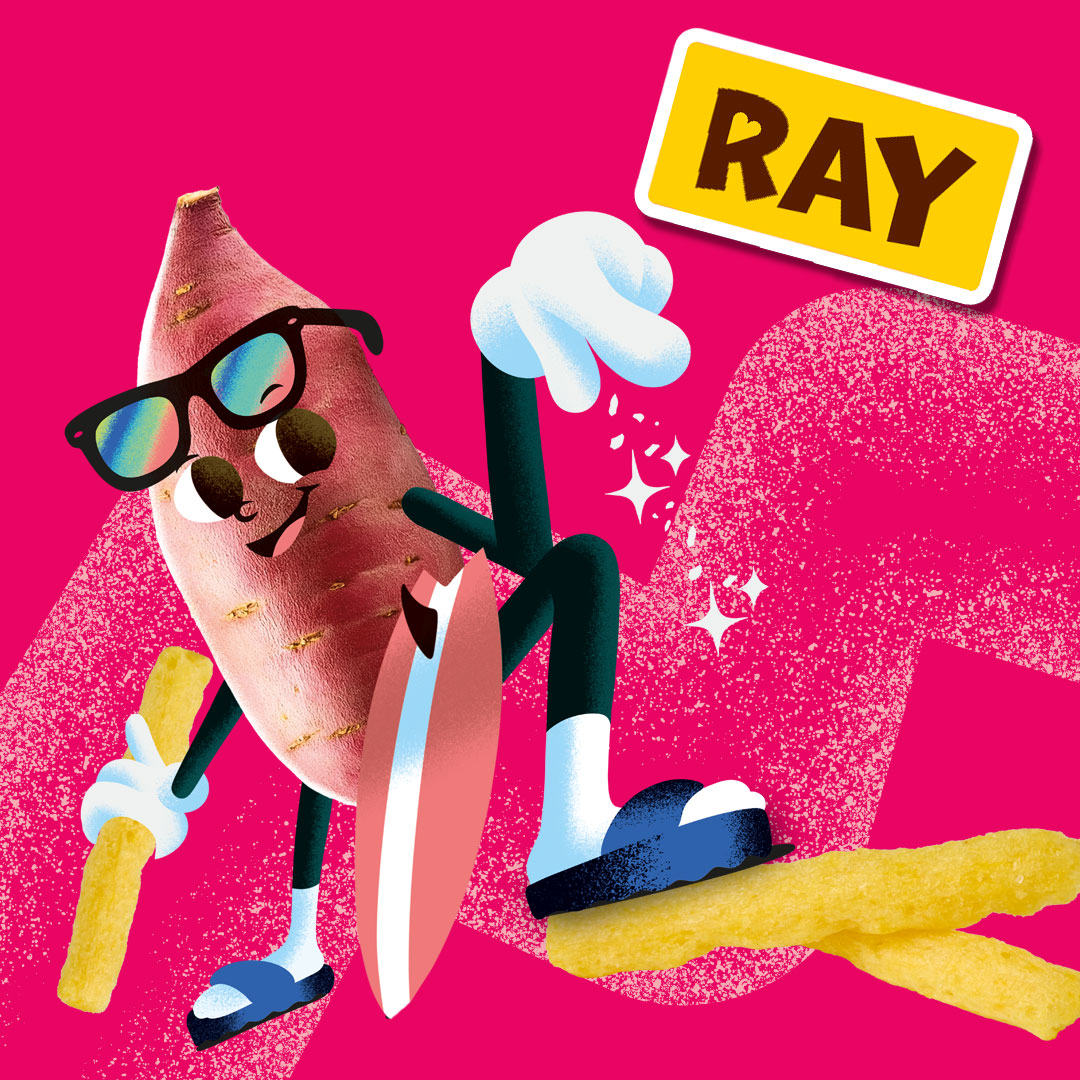 surfin' sweet potato ray