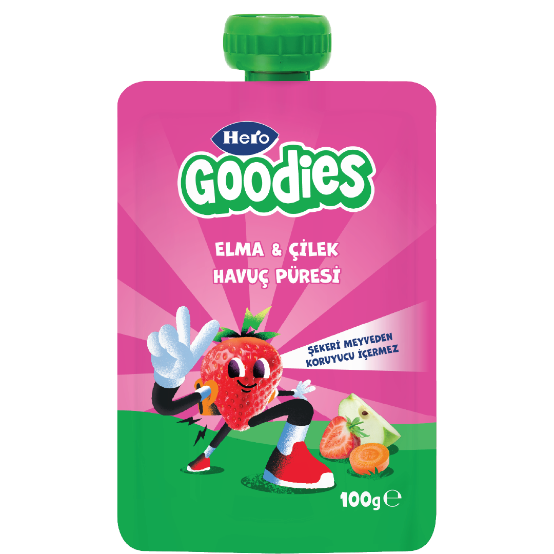 Çilekli ve Elmalı Havuç Püresi