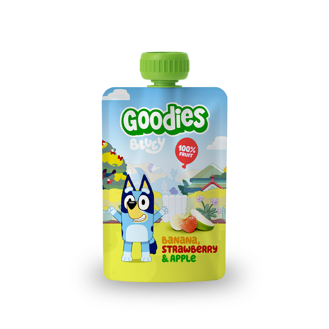 Goodies Bluey kapsička Banán, jahoda & jablko 