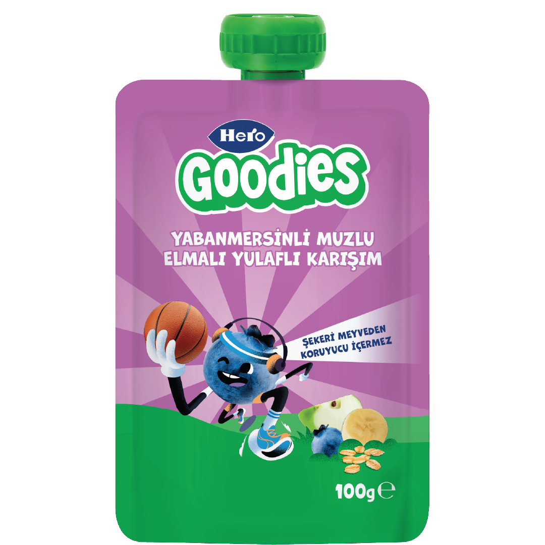 Hero Goodies Yabanmersinli Muzlu Elmalı Yulaflı Karışım